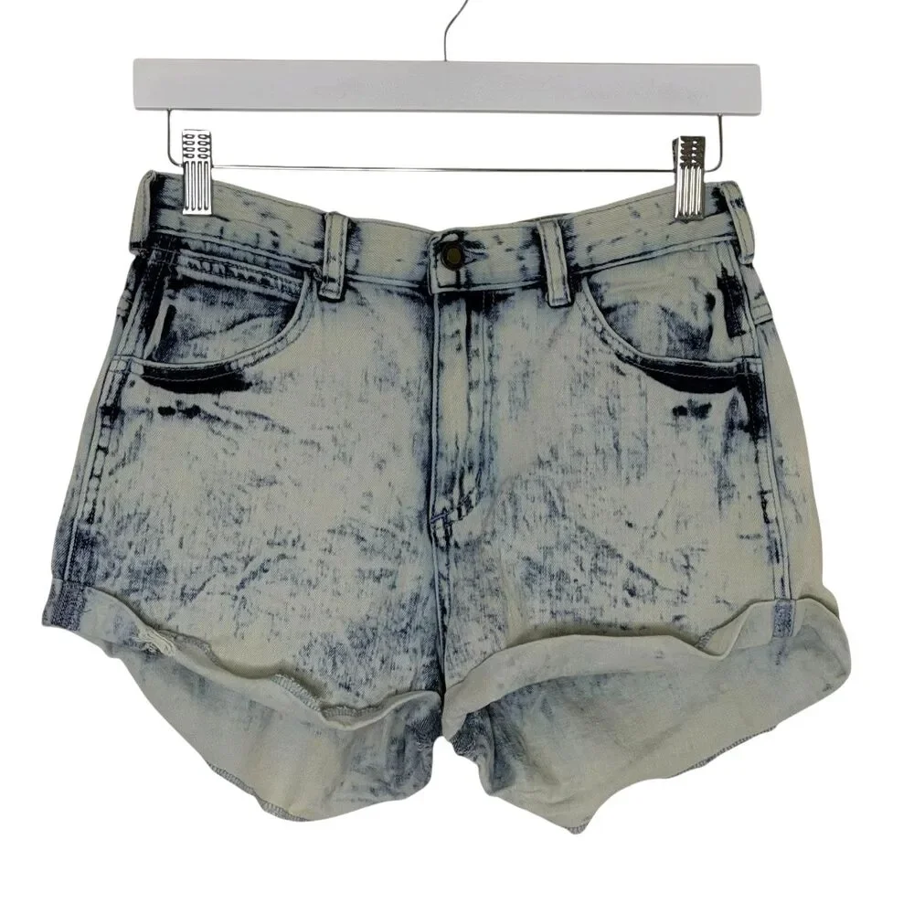 Angel Kiss Cut Off High Rise Jean Shorts Denim Blue Junior Women 7
